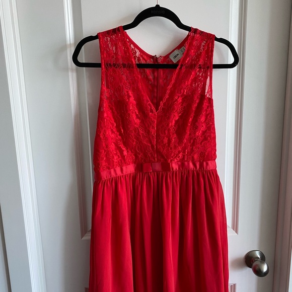 ASOS red lace dress - US size 10 - Picture 1 of 4